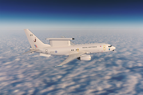 Royal Airforce E-7 Wedgetail in flight
