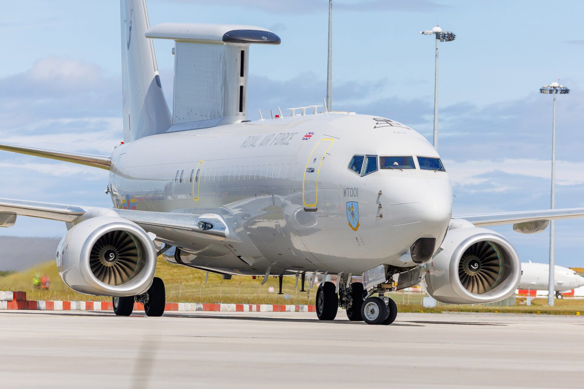 The first UK E-7 Wedgetail lands at RAF Lossiemouth, Scotland.