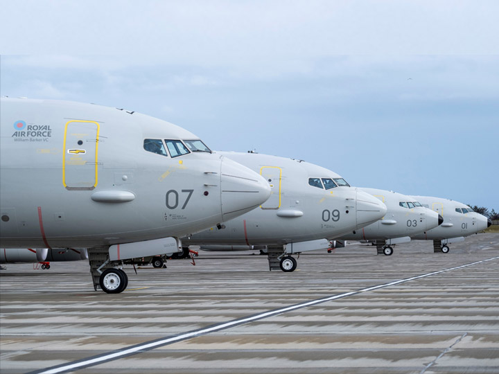 P-8A Poseidons at RAF Lossiemouth