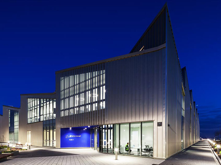 Boeing factory building in Sheffield